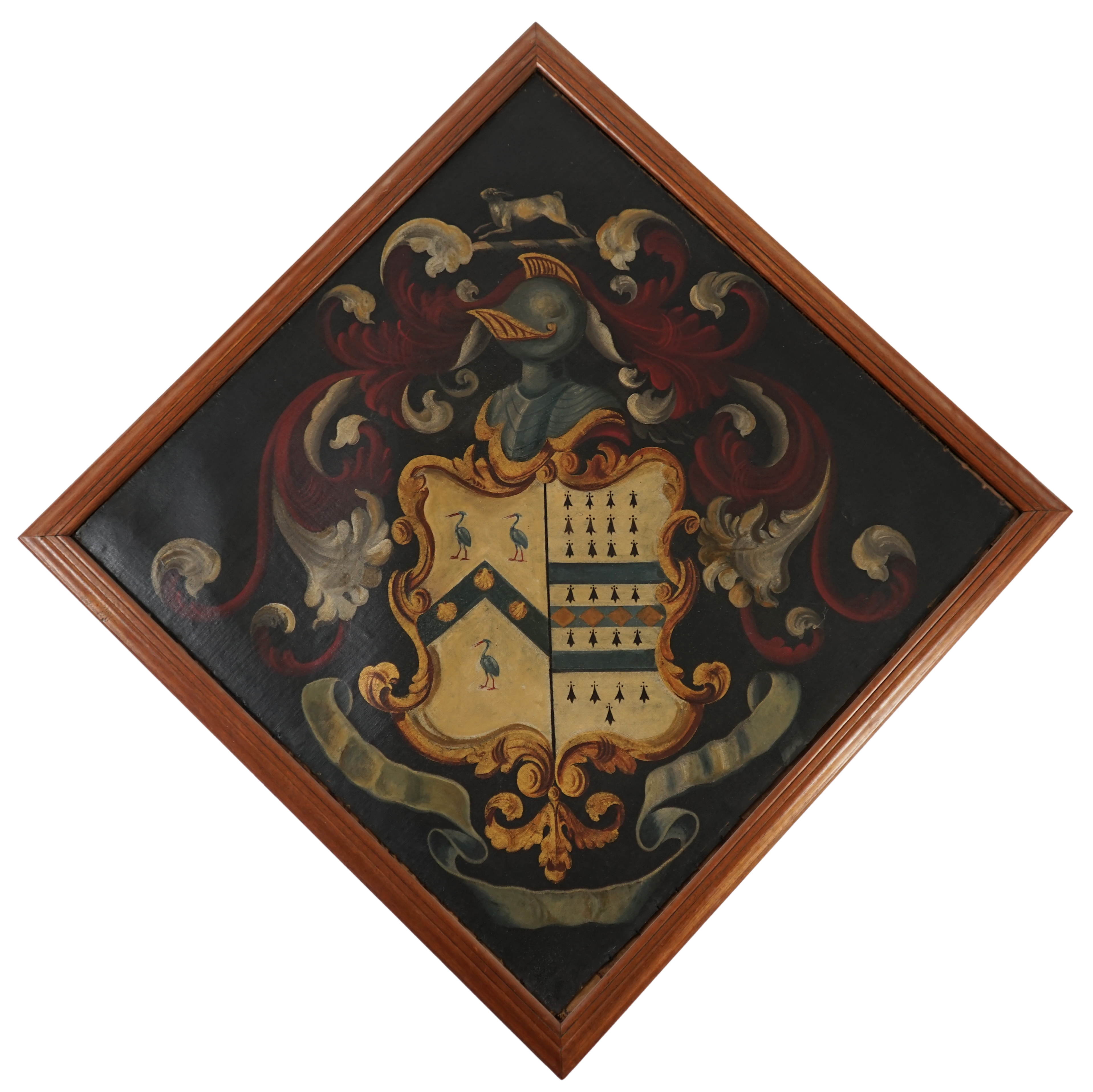 An early 19th century oil on canvas hatchment